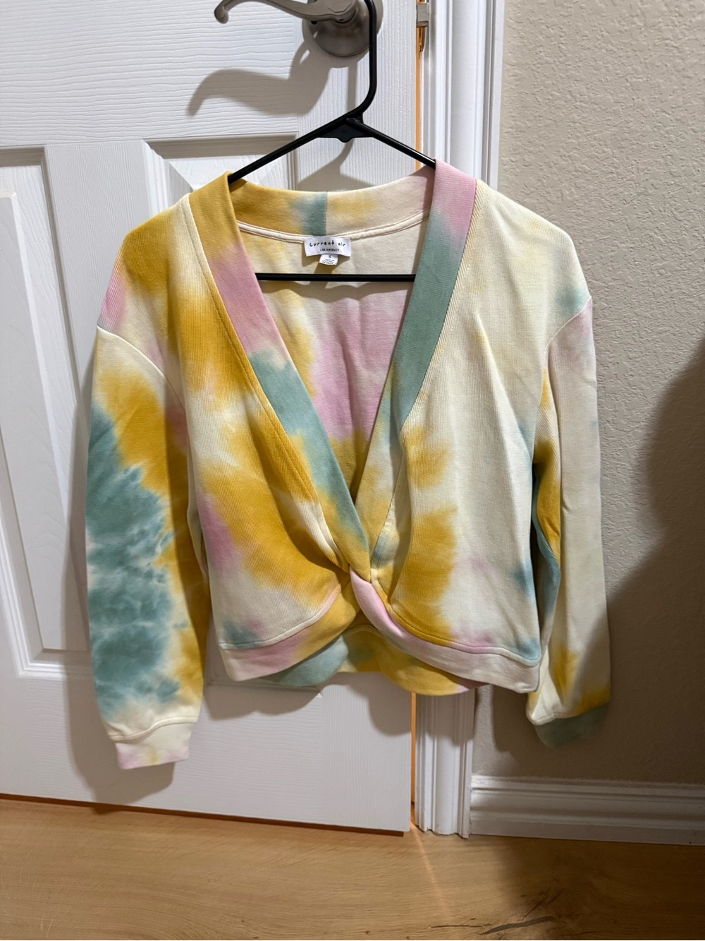Current Air Los Angeles Tie Dye Twist Front Sweatshirt